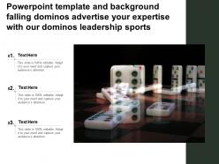 Template falling dominos advertise your expertise with our dominos leadership sports