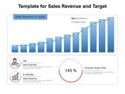Template for sales revenue and target