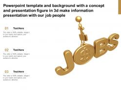 Template with a concept presentation figure in 3d make information presentation with our job people