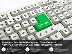 Template with a keyboard conveying the concept of simplification in business practice