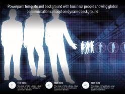 Template With Business People Showing Global Communication Concept On Dynamic