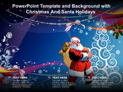 Template with greeting card for christmas happy new possibilities with christmas santa holidays