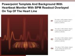 Template with heartbeat monitor with bpm readout overlayed on top of the heart line