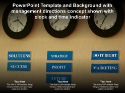 Template With Management Directions Concept Shown With Clock And Time Indicator