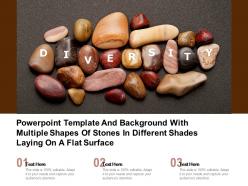 Template with multiple shapes of stones in different shades laying on a flat surface