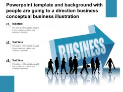 Template with people are going to a direction business conceptual business illustration