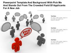 Template With Pick Me And Stands Out From The Crowded Field Of Applicants For A New Job