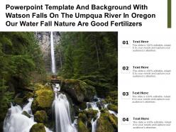 Template with watson falls on umpqua river in oregon our water fall nature are good fertilizers