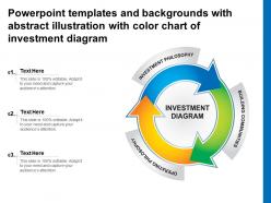 Templates and backgrounds with abstract illustration with color chart of investment diagram