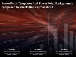 Templates and powerpoint backgrounds composed by charts lines spreadsheet