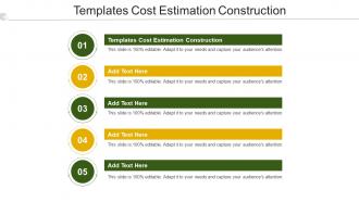 Templates Cost Estimation Construction Ppt Powerpoint Presentation Ideas Maker Cpb