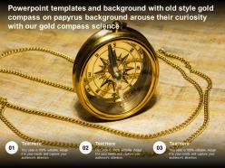Templates With Old Style Gold Compass On Papyrus Arouse Their Curiosity With Our Gold Compass Science