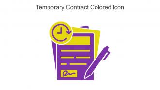 Temporary Contract Colored Icon In Powerpoint Pptx Png And Editable Eps Format