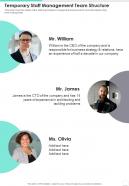 Temporary Staff Management Team Structure One Pager Sample Example Document