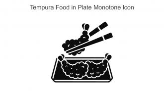 Tempura Food In Plate Monotone Icon In Powerpoint Pptx Png And Editable Eps Format