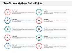 Ten circular options bullet points