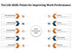 Ten life skills points for improving work performance