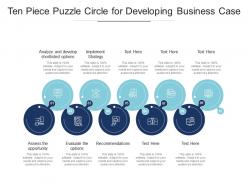Ten Piece Puzzle Circle For Developing Business Case