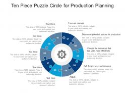 Ten Piece Puzzle Circle For Production Planning