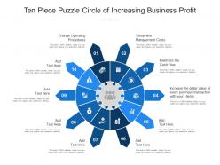 Ten Piece Puzzle Circle Of Increasing Business Profit