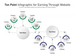 Ten point for earning through website infographic template