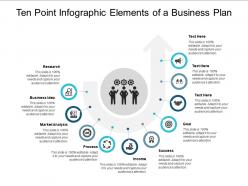 Ten point infographic elements of a business plan