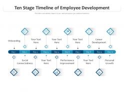 Ten stage timeline of employee development