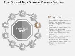 Ten staged circle business process diagram flat powerpoint design