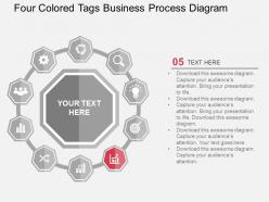 Ten staged circle business process diagram flat powerpoint design