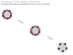 Ten staged circular petal process diagram powerpoint slides
