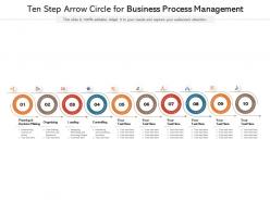 Ten Step Arrow Circle For Business Process Management