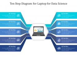 Ten step diagram for laptop for data science infographic template