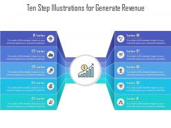 Ten step illustrations for generate revenue infographic template