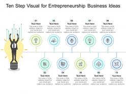 Ten step visual for entrepreneurship business ideas infographic template
