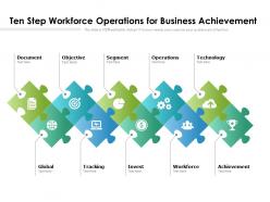 Ten step workforce operations for business achievement