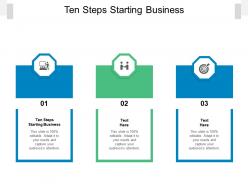 Ten steps starting business ppt powerpoint presentation pictures vector cpb