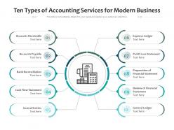 Ten types of accounting services for modern business