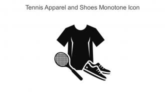 Tennis Apparel And Shoes Monotone Icon In Powerpoint Pptx Png And Editable Eps Format