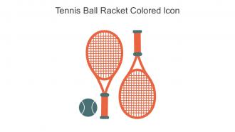 Tennis Ball Racket Colored Icon In Powerpoint Pptx Png And Editable Eps Format