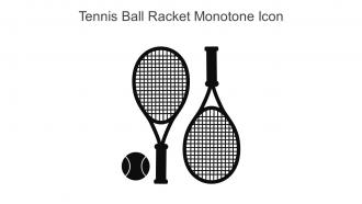Tennis Ball Racket Monotone Icon In Powerpoint Pptx Png And Editable Eps Format