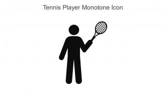 Tennis Player Monotone Icon In Powerpoint Pptx Png And Editable Eps Format