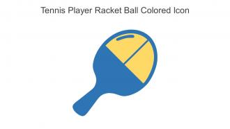 Tennis Player Racket Ball Colored Icon In Powerpoint Pptx Png And Editable Eps Format