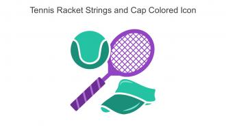 Tennis Racket Strings And Cap Colored Icon In Powerpoint Pptx Png And Editable Eps Format