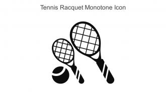 Tennis Racquet Monotone Icon In Powerpoint Pptx Png And Editable Eps Format