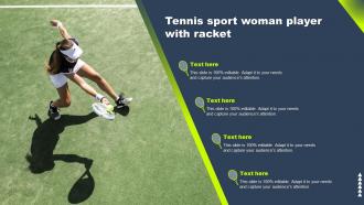 Tennis Sport Woman Player With Racket