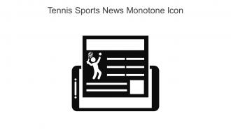 Tennis Sports News Monotone Icon In Powerpoint Pptx Png And Editable Eps Format