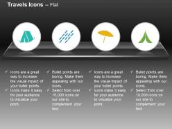 Tent camping umbrella road lanes ppt icons graphics