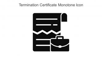 Termination Certificate Monotone Icon In Powerpoint Pptx Png And Editable Eps Format
