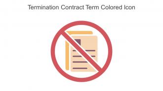 Termination Contract Term Colored Icon in powerpoint pptx png and editable eps format