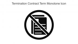 Termination Contract Term Monotone Icon in powerpoint pptx png and editable eps format